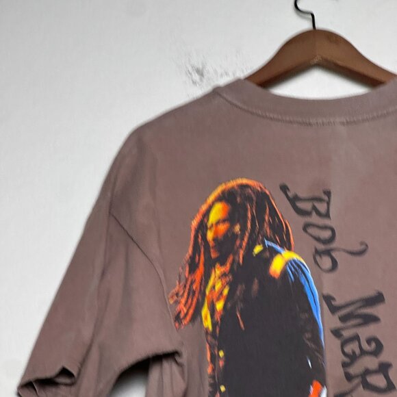 Bob Marley Official Graphic T Shirt Men L Brown Band Reggae Classic Streetwear - Picture 3 of 11